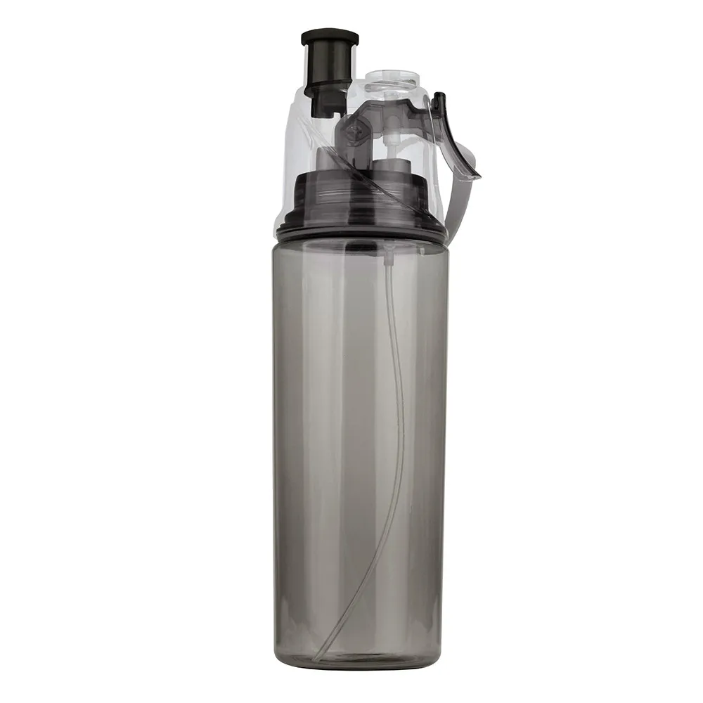

600ML Water Bottle Sport Cycling Mist Spray Water Gym Beach Bottle Leak-proof Drinking Cup Sports Camping Hiking Bottle Y1