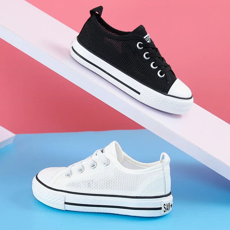

2019 new children's net shoes hollow white shoes boys and girls casual shoes breathable sports shoes