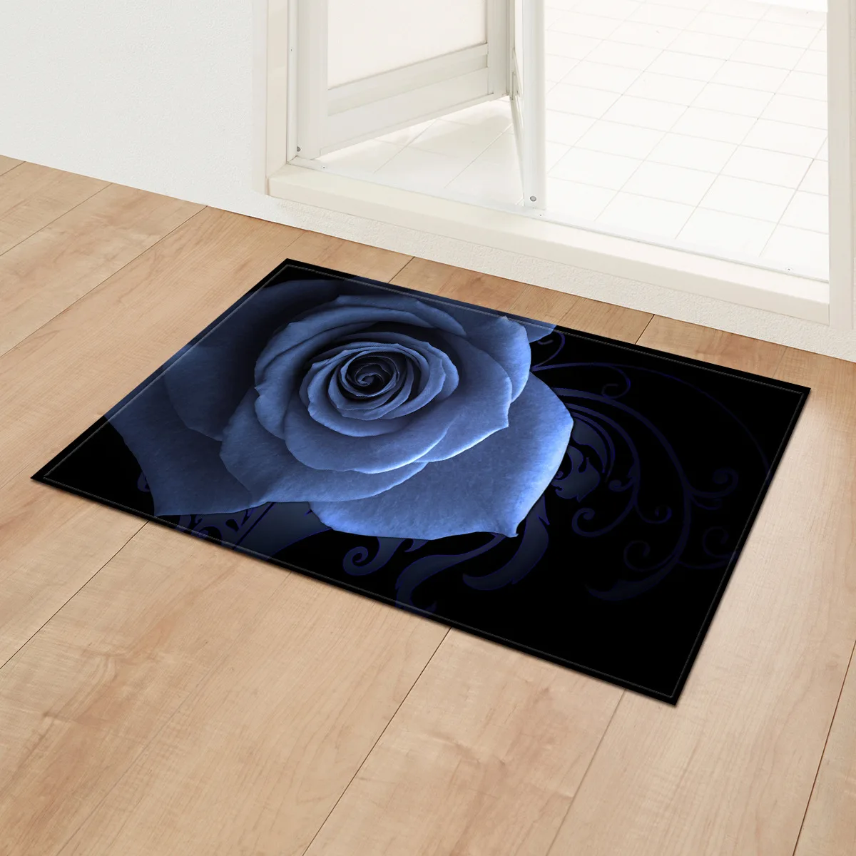 Zeegle коврик для входной двери с принтом розы, напольные ковры для гостиной, туалетный коврик, коврик для спальни, прикроватные коврики, Нескользящие - Цвет: Rose 02
