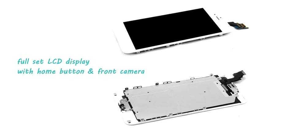 1 шт./лот, полный комплект, ЖК-дисплей для iPhone 6, 6 plus, сенсорный ЖК-экран с дигитайзером в сборе, кнопка «домой» и фронтальная камера