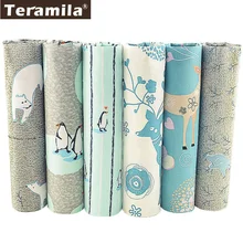 Teramila ледяные животные дизайн текстиль постельное белье из саржи DIY лоскутное Telas швейный материал ХЛОПОК стеганая ткань Tissu 6 шт./лот