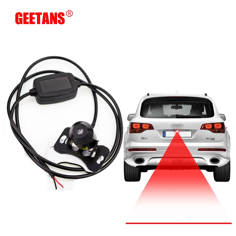GEETANS Straight Line Anti Collision Car Laser Tail Fog Light Auto Reverse Light Parking Light Brake