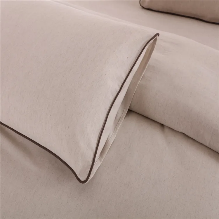 

100% Luxury Soft Cotton and linen Pillowcase envelope closed48x74cm Sleep Covers Hypoallergenic Sleeping Encasements Set of 2pcs