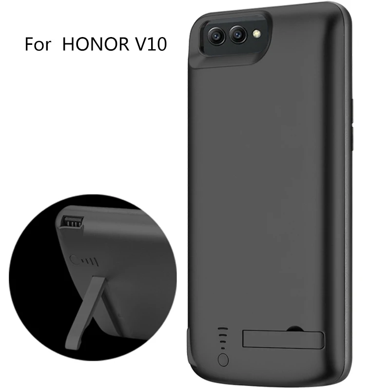 

Double use time! 6500mAh Battery Case For HUAWEI honor V10 External Power bank Charger TPU Frame Phone cover Cases for HONOR V10