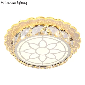 

LED Ceiling Lights For Corridor Balcony Modern Mirror Crystal Entrance lighting Ceiling Lights For Living Room Diameter 18cm