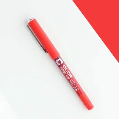 1 шт. 0,5 тип иглы прямой жидкий Тип Шариковая ручка цветная ручка гелевые ручки для воды - Цвет: Красный