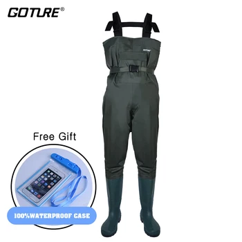 Goture Chest Fishing Warder 100% Waterproof Fishing Wear for Fly Fishing Outdoor Hunting Boots Euro Size #43-#46 Waders