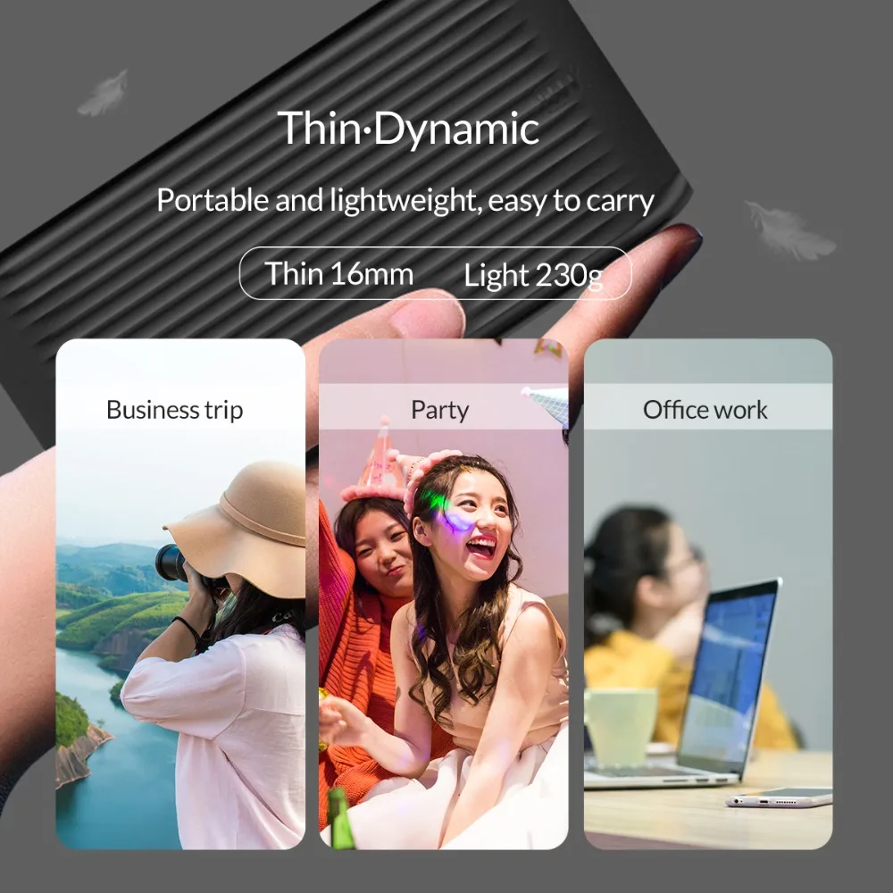 ORICO 10000mAh Large Capacity Slim Power Bank Dual USB External Battery Pack Powerbank Poverbank Charger for Xiaomi Mobile Phone