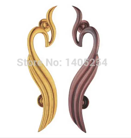 

Luxury glass door handles aluminum alloy carved door handle 600mm