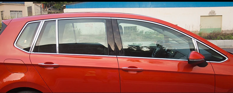 Lsrtw2017 304 нержавеющая сталь окна автомобиля планки для volkswagen golf sportsvan Гольф SV