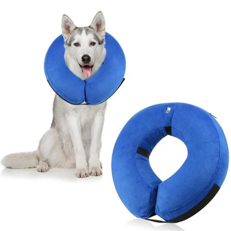 Inflatable Pet Dog Wound Healing Collar Protective Injure Part Stop