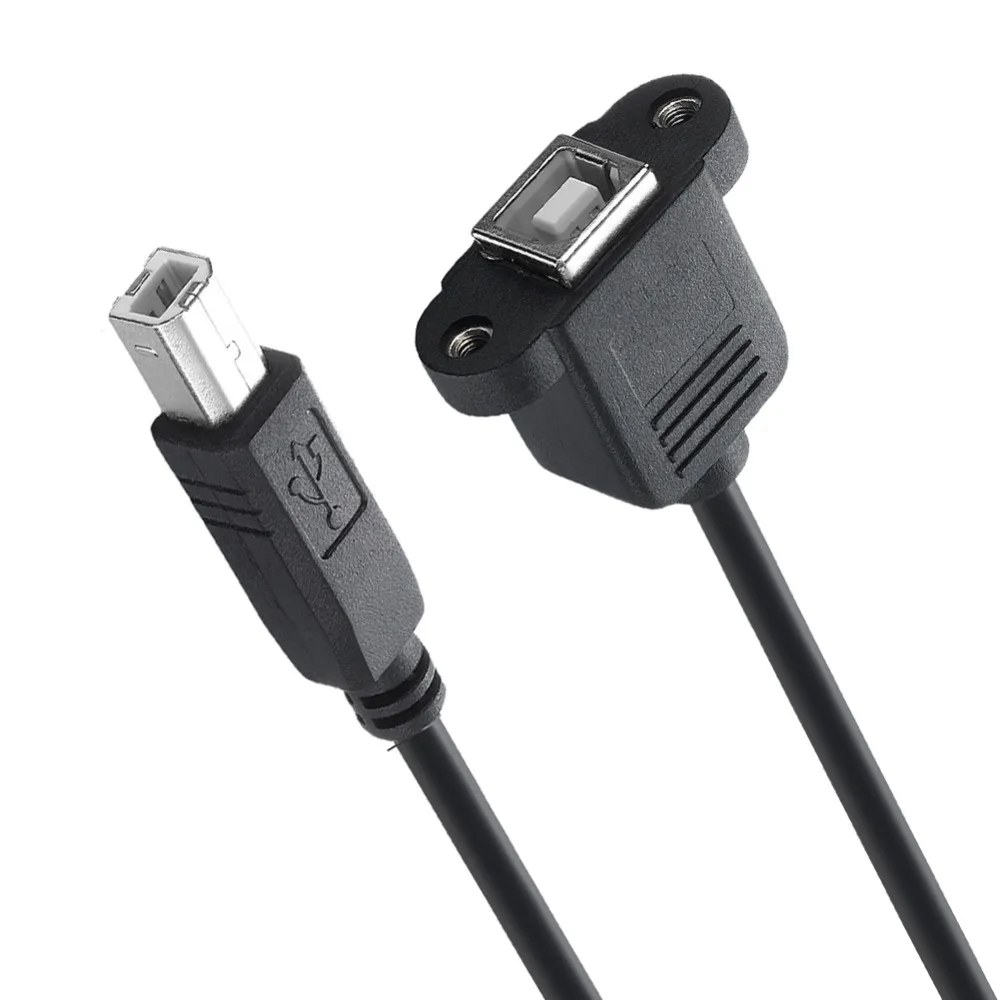 30cm USB 2.0 Type B Male to Type B Female Printer Extension Cable For GSM Panel Mount Screw Hole 30cm USB 2.0 Type B Male to Type B Female Printer Extension Cable For GSM Panel Mount Screw Hole