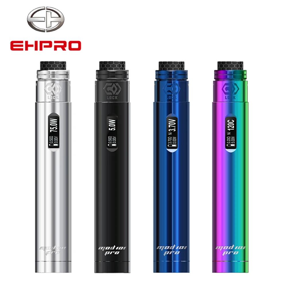 

Ehpro Mod 101 Pro Vape Pen Kit 510 Thread with 24mm RDA 20700 21700 18650 Battery Electronic Cigarette Shisha Hookah Pen Vaper