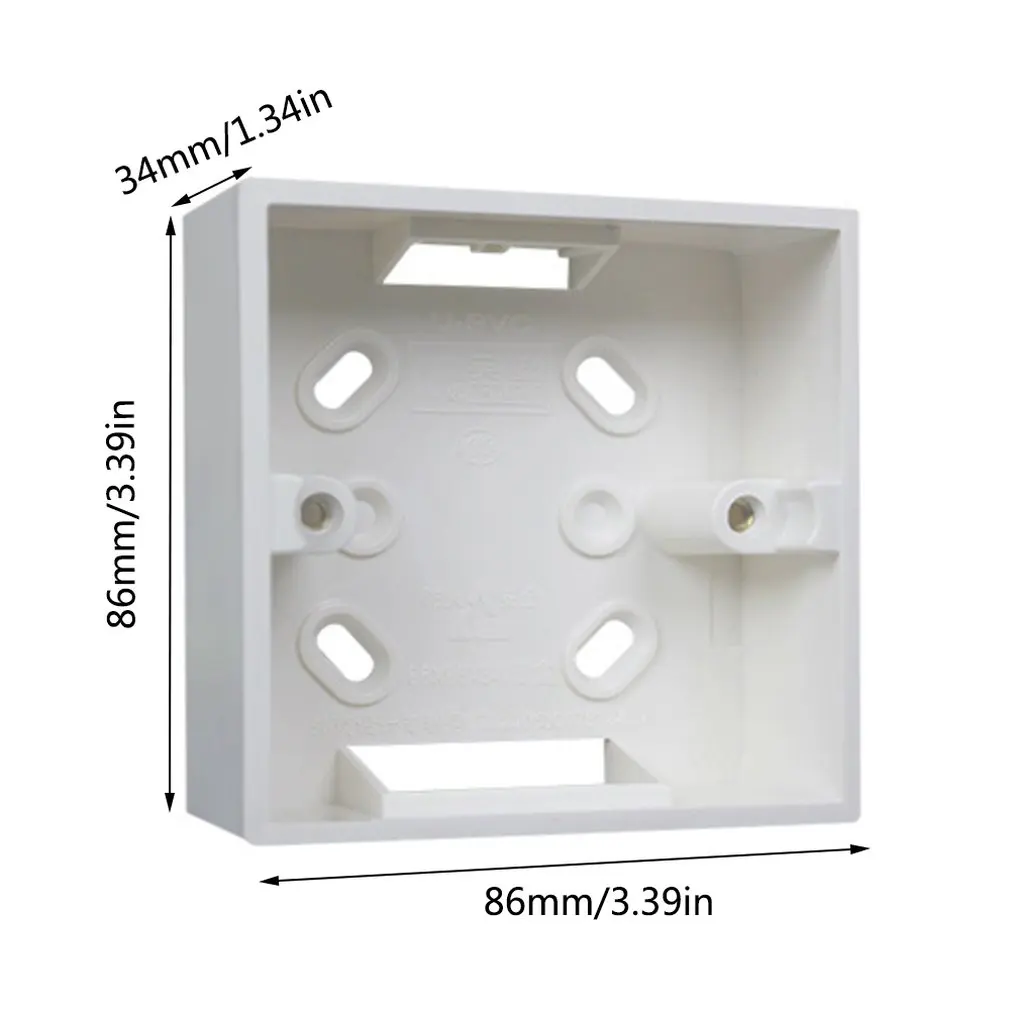 Поверхностного монтажа распределительная коробка ПВХ огнестойкая 86 Одиночная и двойная Нижняя коробка розетка панель основание распределительная коробка торговля