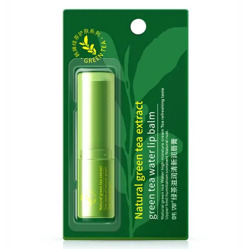 1Pcs Lip Balm Green Tea Long Lasting Moisturizing Nourishing Lip Balm