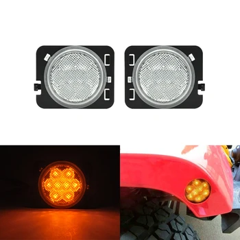 

Led Front Fender Amber Turn Signal Side Marker Light Lamp For Jeep Wrangler JK JKU 2007-2017 Car-Styling Direct Fits