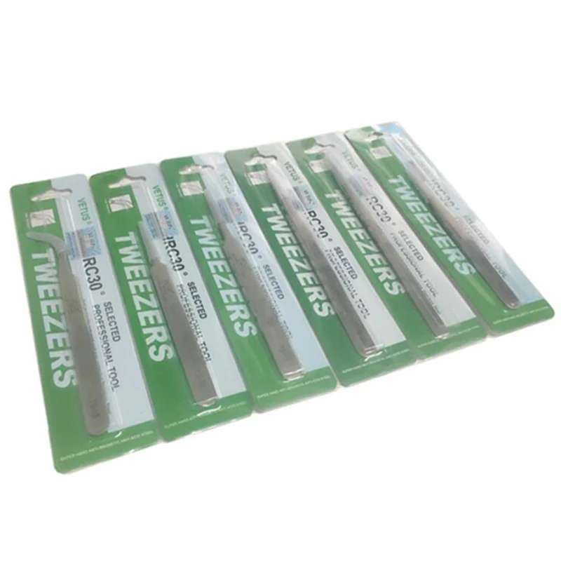 5 unids/lote Suiza Vetus pinzas herramientas pinzas de precisión de acero inoxidable reparación Herramientas manuales excelente calidad