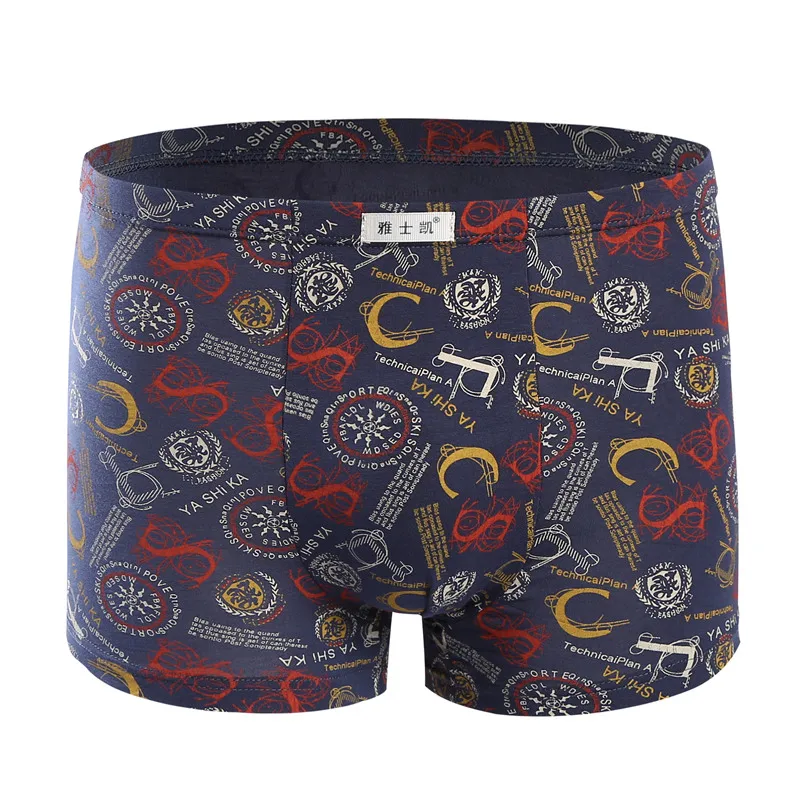 Koop 4 stuks Heren Ondergoed Boxers Shorts Casual Modale Ijs Zijde Ademend Mannelijke Gedrukt Ondergoed Zachte Mode Jeugd Plus Size 4XL 5XL