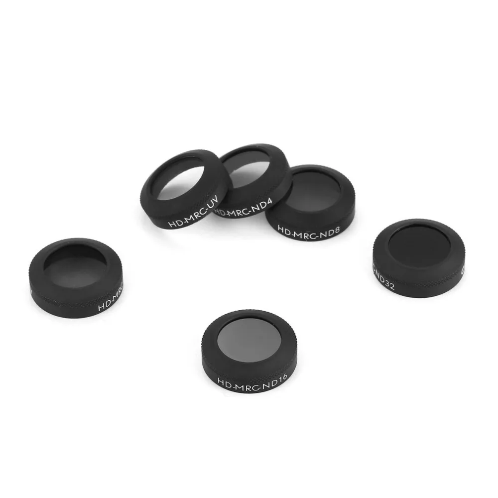

OCDAY 6 pieces Portable Mini HD MRC UV ND4 ND8 ND16 ND32 CPL HD Lens Filters For Air Drone Quadcopter Accessories