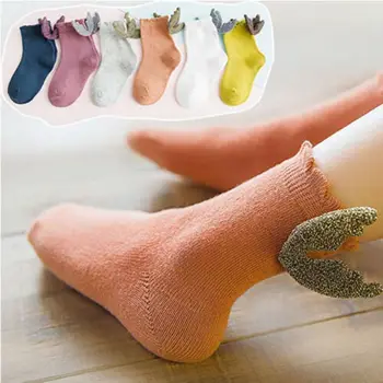

Kids' Cute Angel Socks Soft Cotton Blends Casual Crew Sock with Wings1-2 Year
