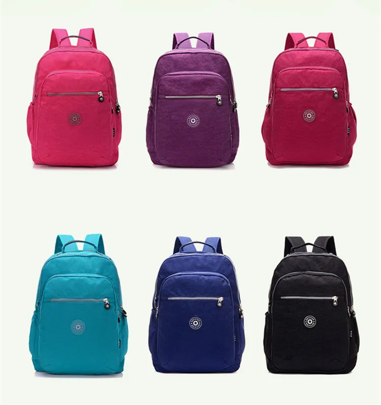 Школьный рюкзак для девочек-подростков Mochila Feminina, женские рюкзаки, нейлон, водонепроницаемый, повседневный рюкзак для ноутбука, женский рюкзак