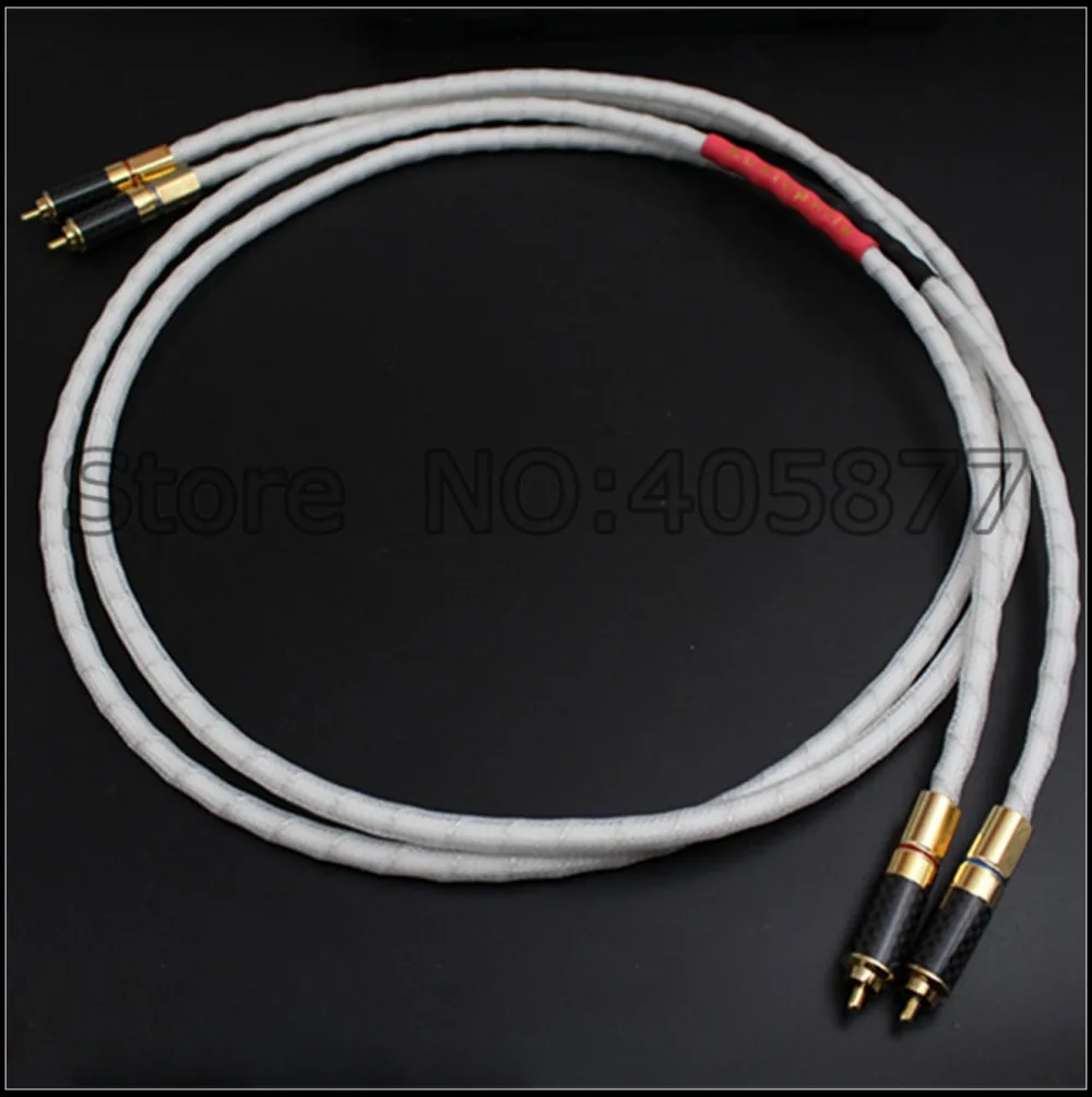 audio Odin RCA interconnect cable with Carbon fiber gold plated RCA plugs connectorrca