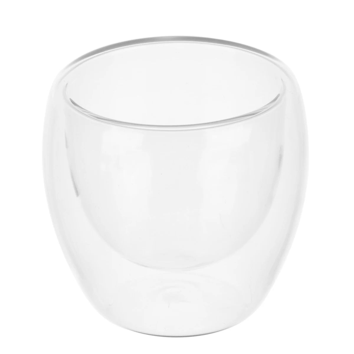 Mayitr 1pc Double Wall Glass Cup Heat-resistant Transparent Coffee Beer Glass Mug Cups 80ml Creative Drinkware