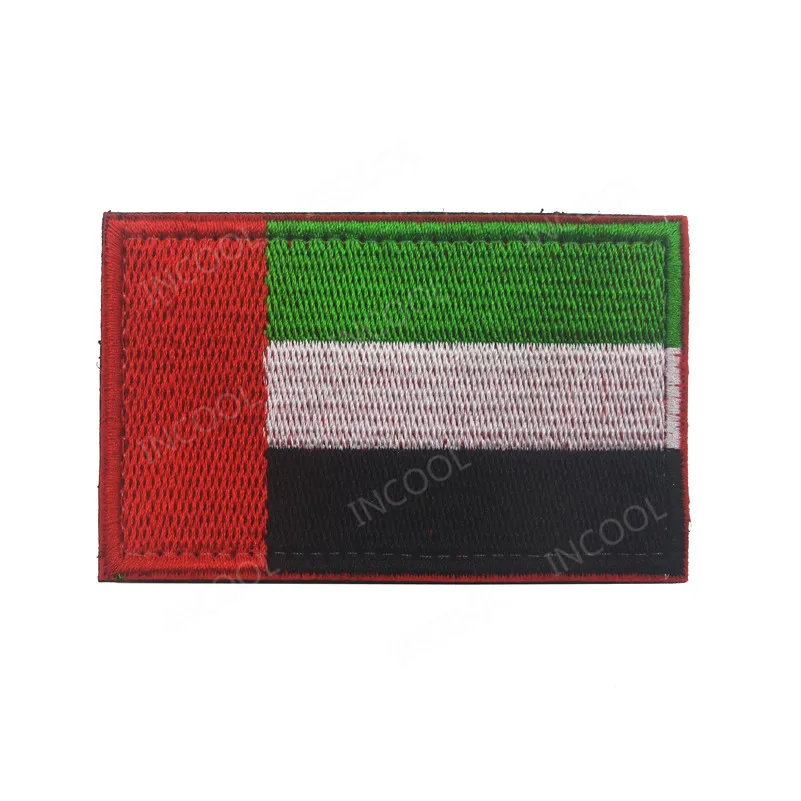 Флаг ОАЭ вышитые нашивки тактический военный боевой дух нашивки ткань для аппликации эмблема ОАЭ вышивка флаги