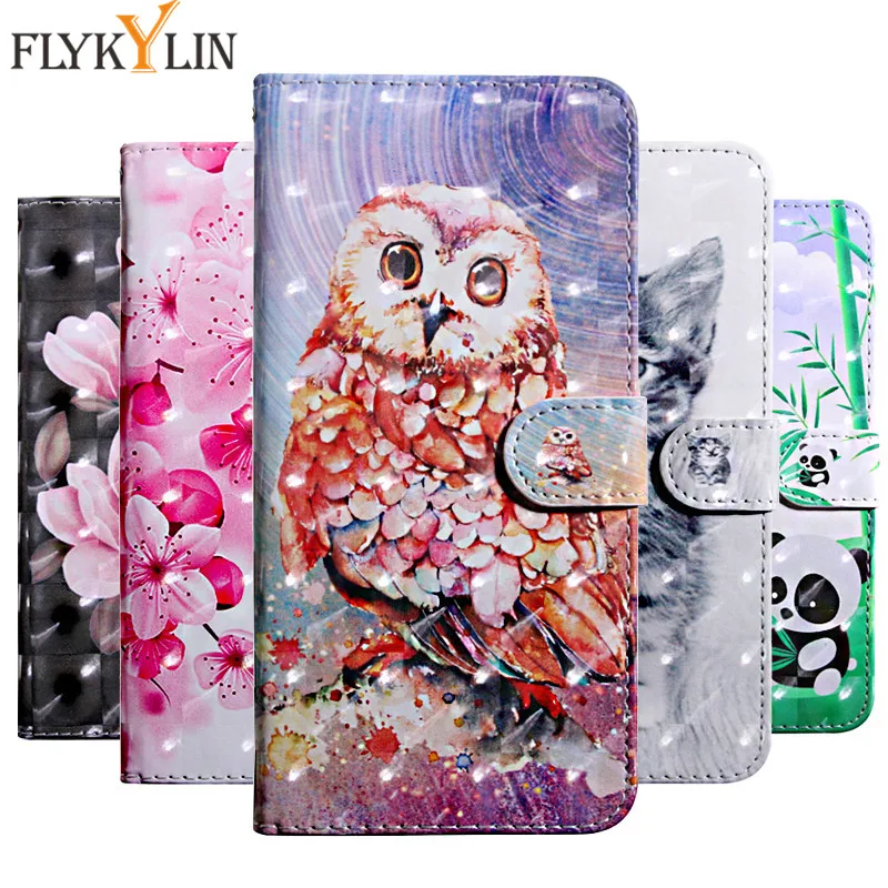 

Honor 9 Lite Case on for Huawei Honor 7X 8X 10 Luxury 3D Painted Flip Leather Wallet Phone Cases for Huawei Honor Play Fundas