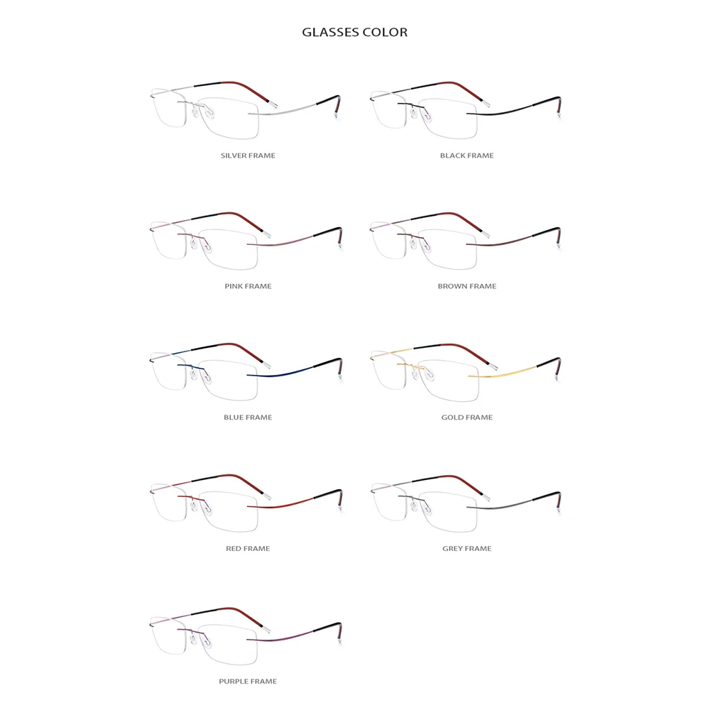 B Титан Для мужчин бесконтактная оптическая рамка очки рамки Для женщин выполненные предписанные оправы очков сверхлегкий близорукость очки