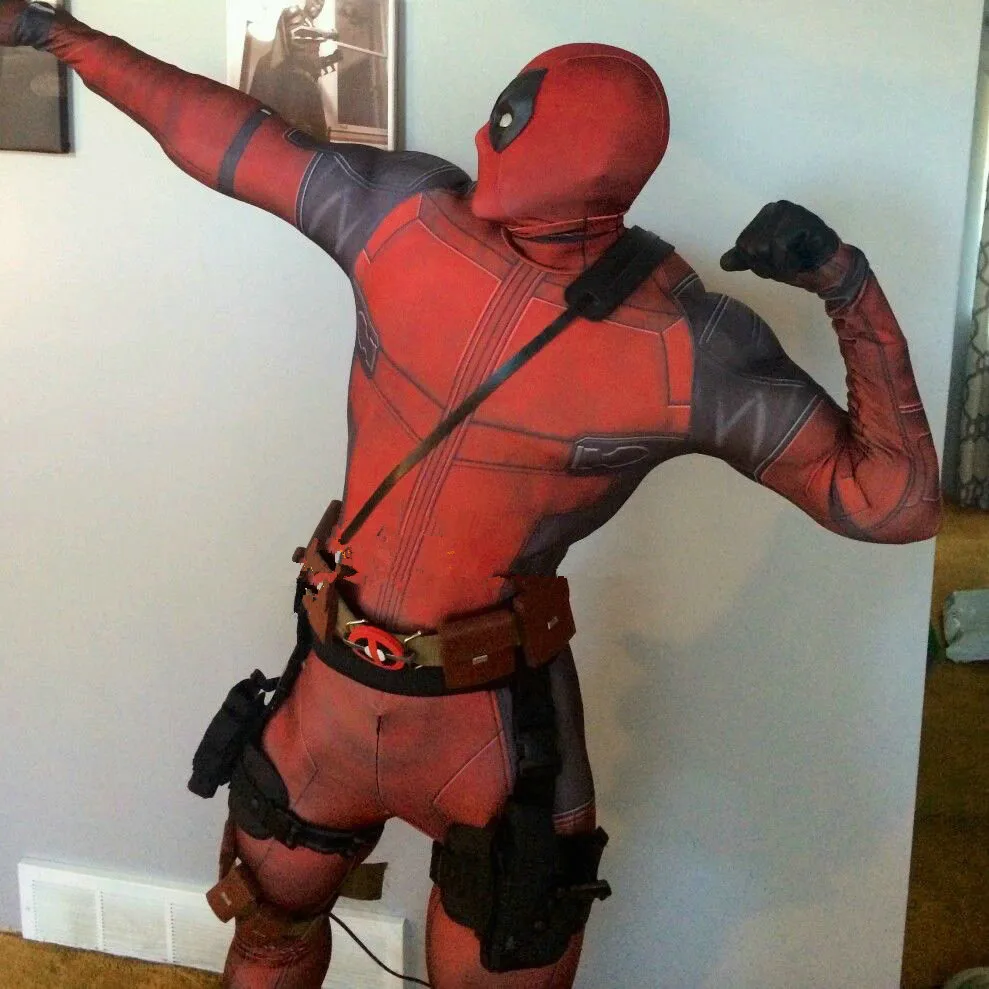 Avengers Superherp Deadpool Costume,Halloween Lycra Spandex Full Body Deadpool Cosplay Costumes for Adult Woemen Men Kids 2015