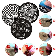 2016 neue Charming Entwickelt Muster Serie Nail art Bild Platte Stamper Stanzen Edelstahl Maniküre Vorlage(China)