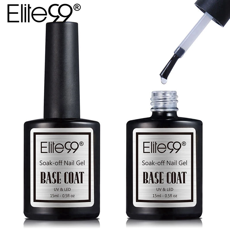 

Elite99 15ml Base Coat UV Gel Polish Base Coating For Nail Art Nail Art Paint Cured with UV LED Lamp Long Professional Base