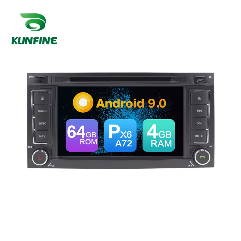 Android 9 0 Core PX6 A72 Ram 4G Rom 64G Автомобильный DVD GPS мультимедийный плеер стерео для VW TOUAREG