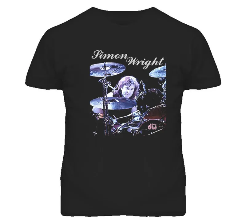 

Custom T Shirt Printing Crew Neck Short-Sleeve Top Simon Wright Drummer T Shirt For Men