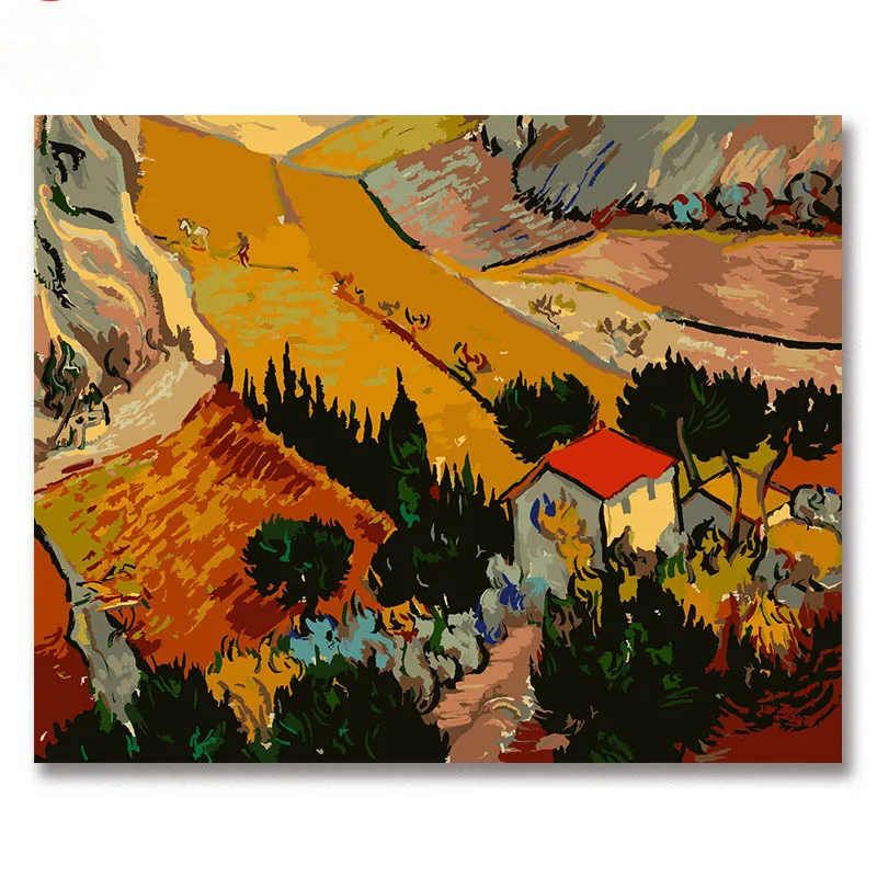 

painting by numbers art paint by number Van Gogh Oil Painting Linyi Digital Painting DIY Painting Color Filling Manual picture