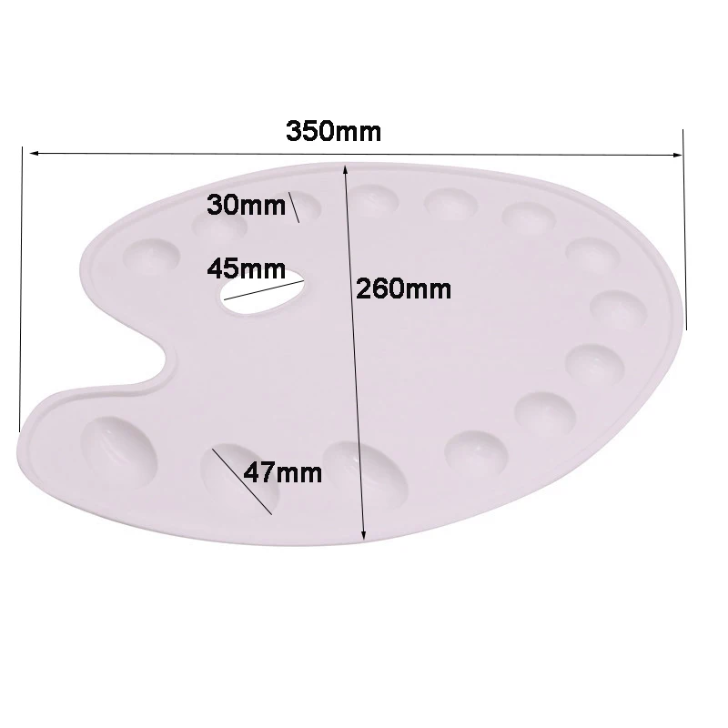 1 шт. белая палитра художественные принадлежности студенческий Профессиональный инструмент для рисования маслом и акварелью краски пластиковый лоток малярный материал