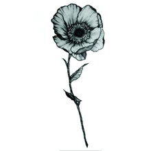 Один серый цветок Водонепроницаемый Временные татуировки стикер хна тату боди-арт Miss Rose поддельные татуировки вспышка для женщин и мужчин Ganesha