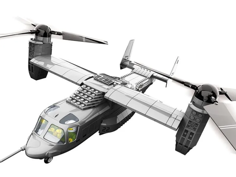 Wange JX006 Военная серия американский V 22 OSPREY тильтртор самолет 1:44 модель