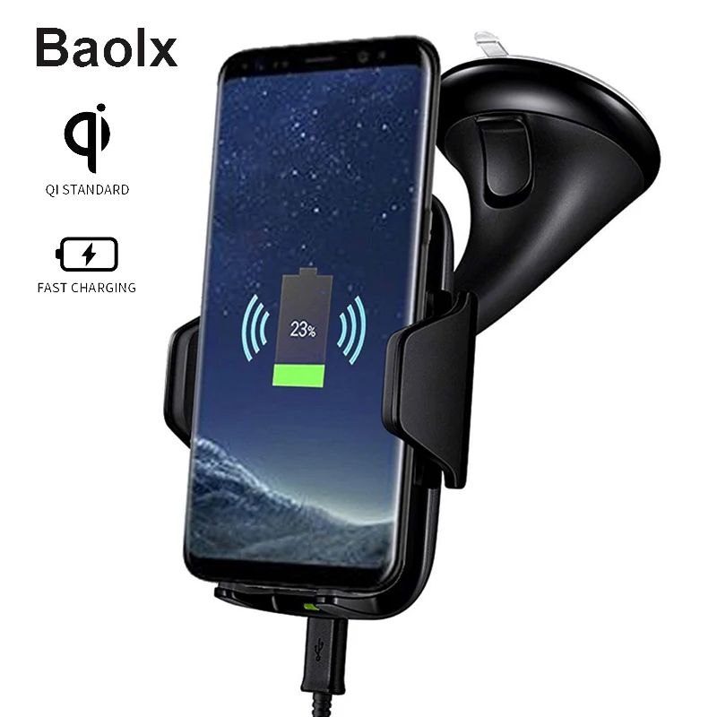 Мульти-Funtion Qi Беспроводная зарядка автомобильное зарядное устройство держатель для телефона Быстрая зарядка для samsung Galaxy Note8 S7 S8 S9 Plus iPhone X 8