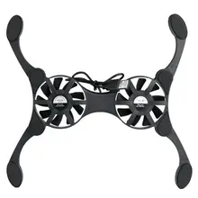 Bsbl портативный складной usb 2 вентилятор pc компьютер ноутбук охлаждения cooler pad