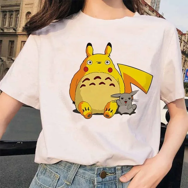 7 Футболка Totoro Spirit Out Хаяо Миядзаки из мультфильма Studio Ghibli femme женская футболка с японским аниме, женская одежда с аниме - Цвет: 7