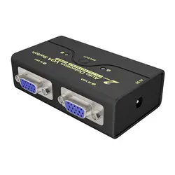 2 шт. адаптер Портативный 2 в 1 из VGA Splitter стабильная передача данных Ноутбук Прочный синхронизации Мониторы переключатель