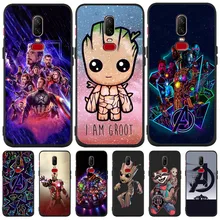 Luxury Marvel Groot Avengers For One plus 5 5T 7 Pro Oneplus 6 6T phone Case Cover Funda Coque Etui capinha Spider-Man Iron Man