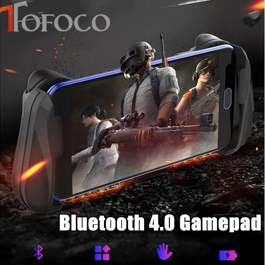 

Bluetooth 4.0 Gamepad PUBG Controller PUBG Mobile Triggers Joystick Wireless Joypad For iPhone XS For Android Tablet