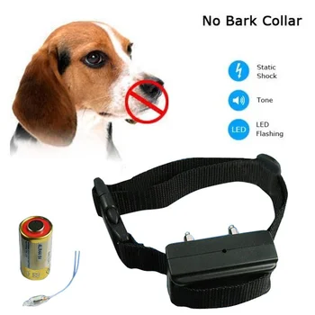 

50Pcs/Lot Mini Auto Static Shock Anti No Bark Control Collar For Training Dog Stop Barking One Dog (Color: Black)