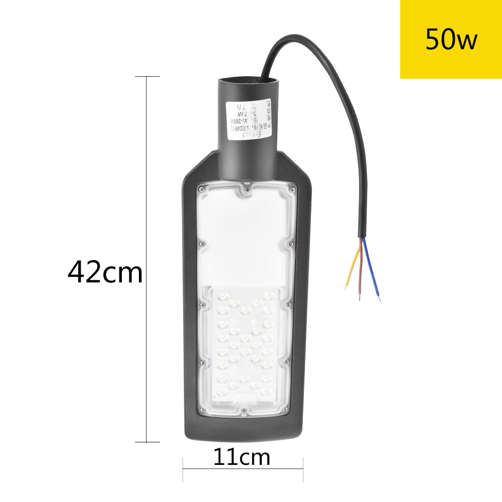 1 шт. 30 Вт/50 Вт AC85-265v светодио дный уличный фонарь с черный корпус Водонепроницаемый IP65 дорога сад лампа белого света светодио дный