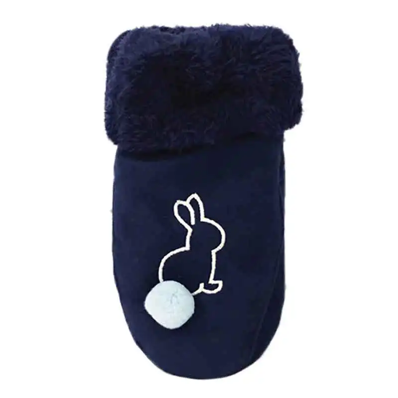 

DE218 Winter Children Baby Boys Girl Cartoon Rabbit Full Finger Wrist Warm Mittens Gloves For Newborns