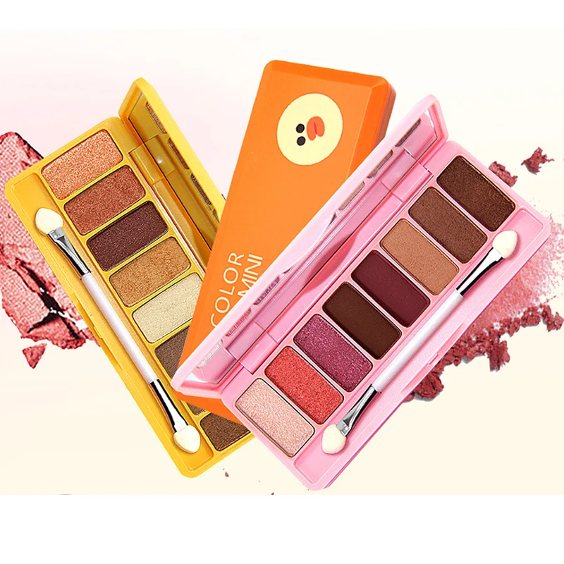 

NOVO 8 Colors Shimmer Eyeshadow Shimmer Palette Waterproof Matte Eye Shadow Makeup Set Red Wine Pigment Mineral Powder Glitter