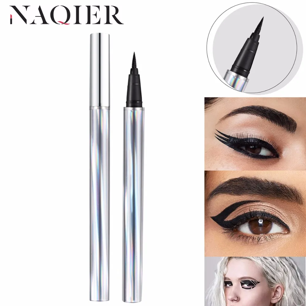 

NAQIER Newest EyeLiner Liquid Waterproof Make Up Pencil Black Eye liner Mold Wing Seal Stamps Pen Makeup Tools 3pcs/lot